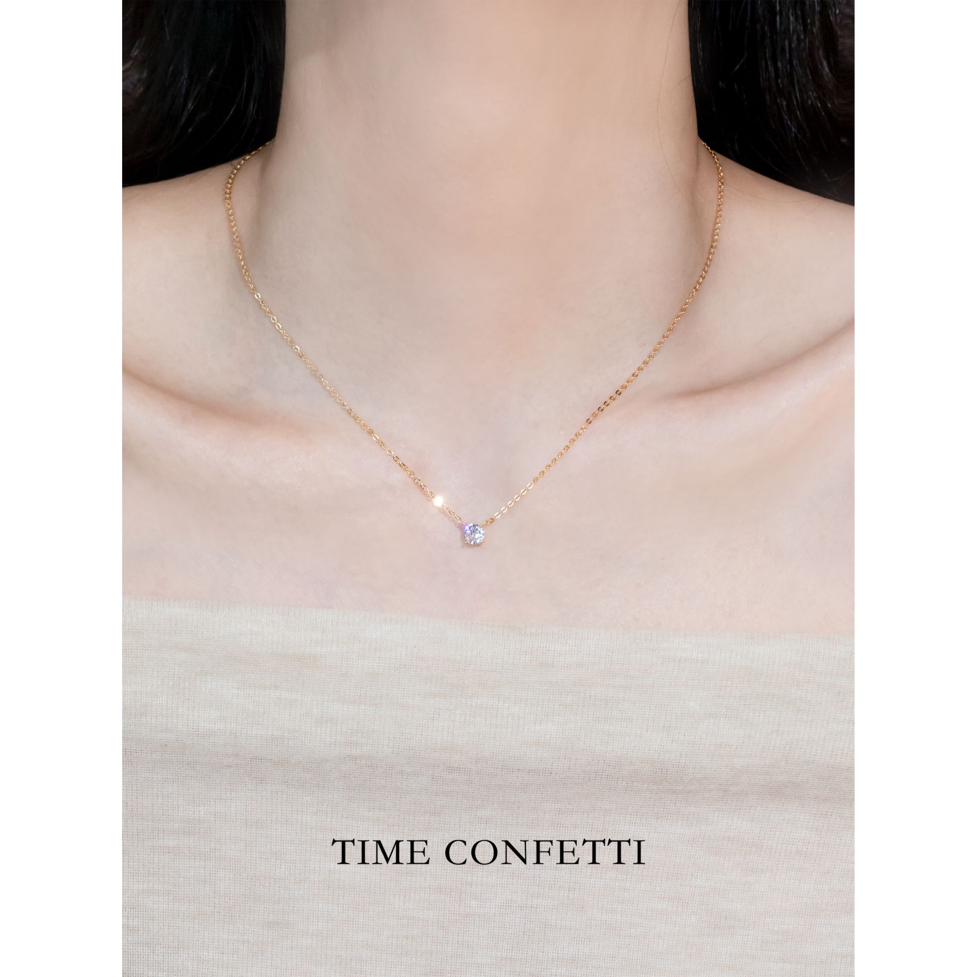 黄铜项链 镀K金【孙二娘】气质百搭精致小坠子项链TC 11335