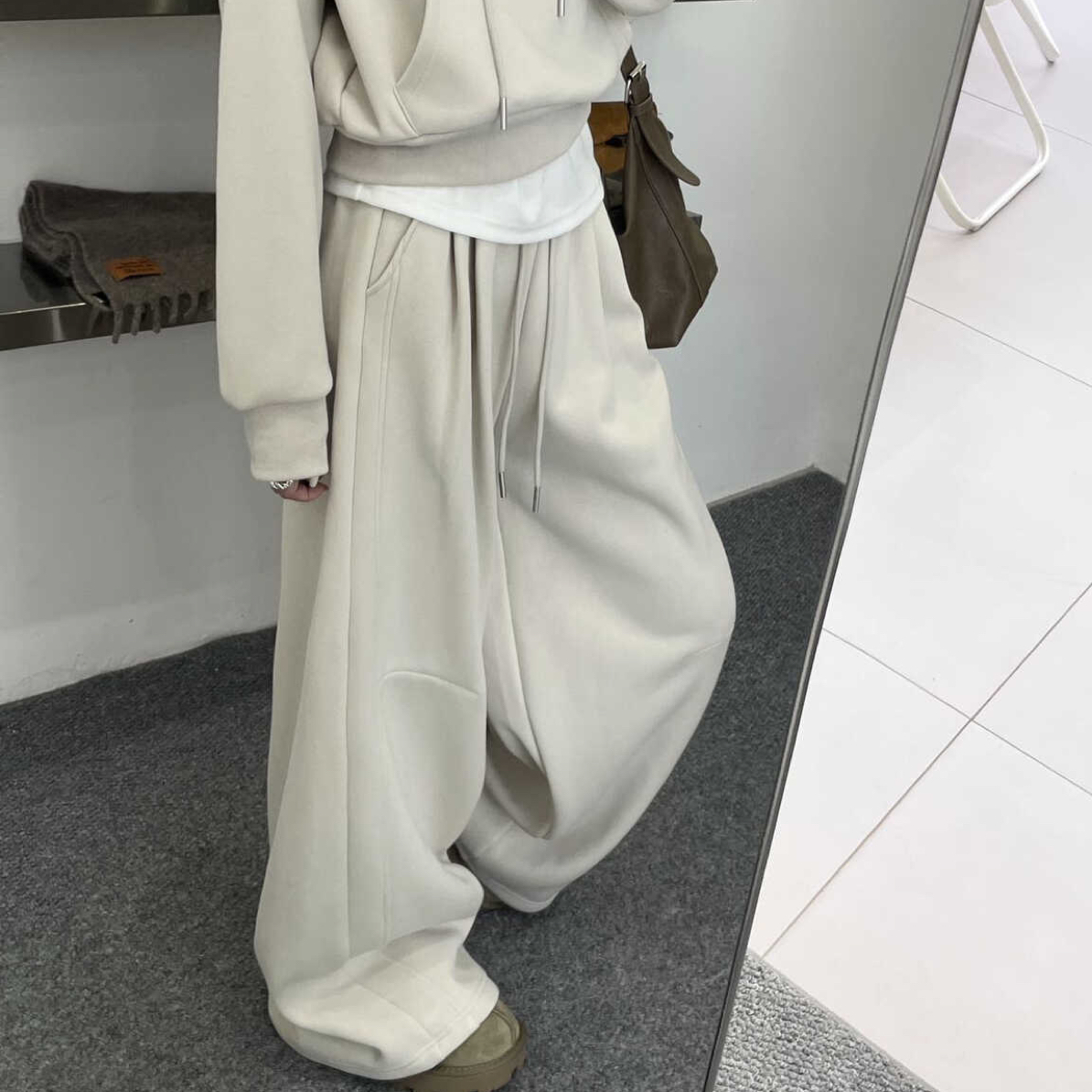 田小田羊绒银狐绒加厚显瘦休闲长裤8685