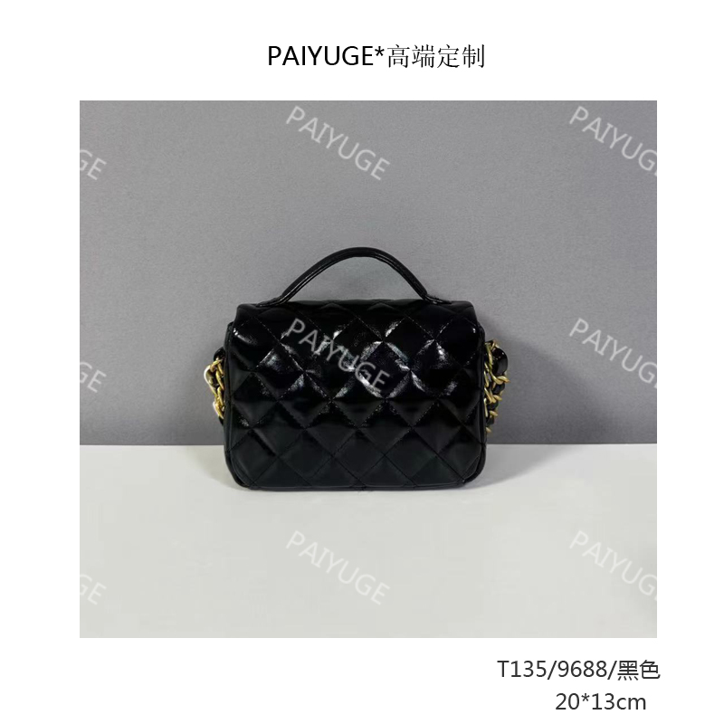 T135/9688/黑色 Paiyuge高端订制女士手提单肩包斜挎包1650