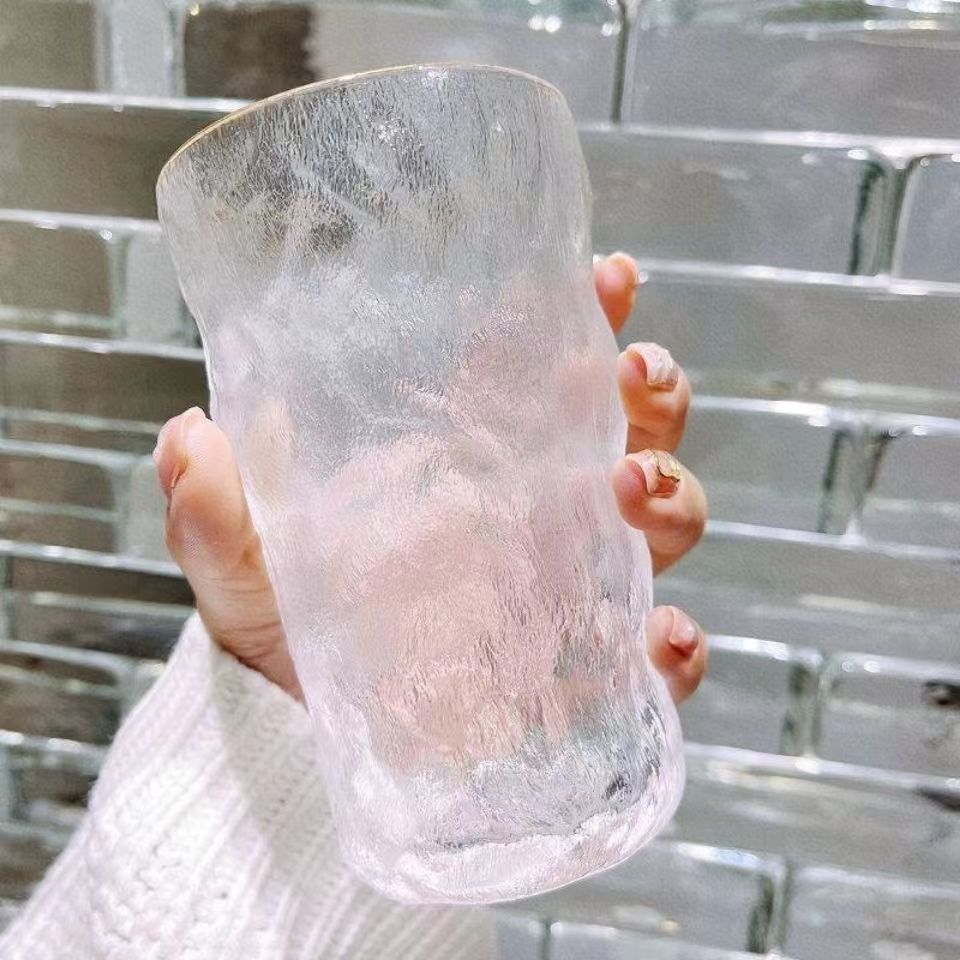 【福利款】玻璃杯高颜值ins水波纹水杯冰川杯简约透明日式