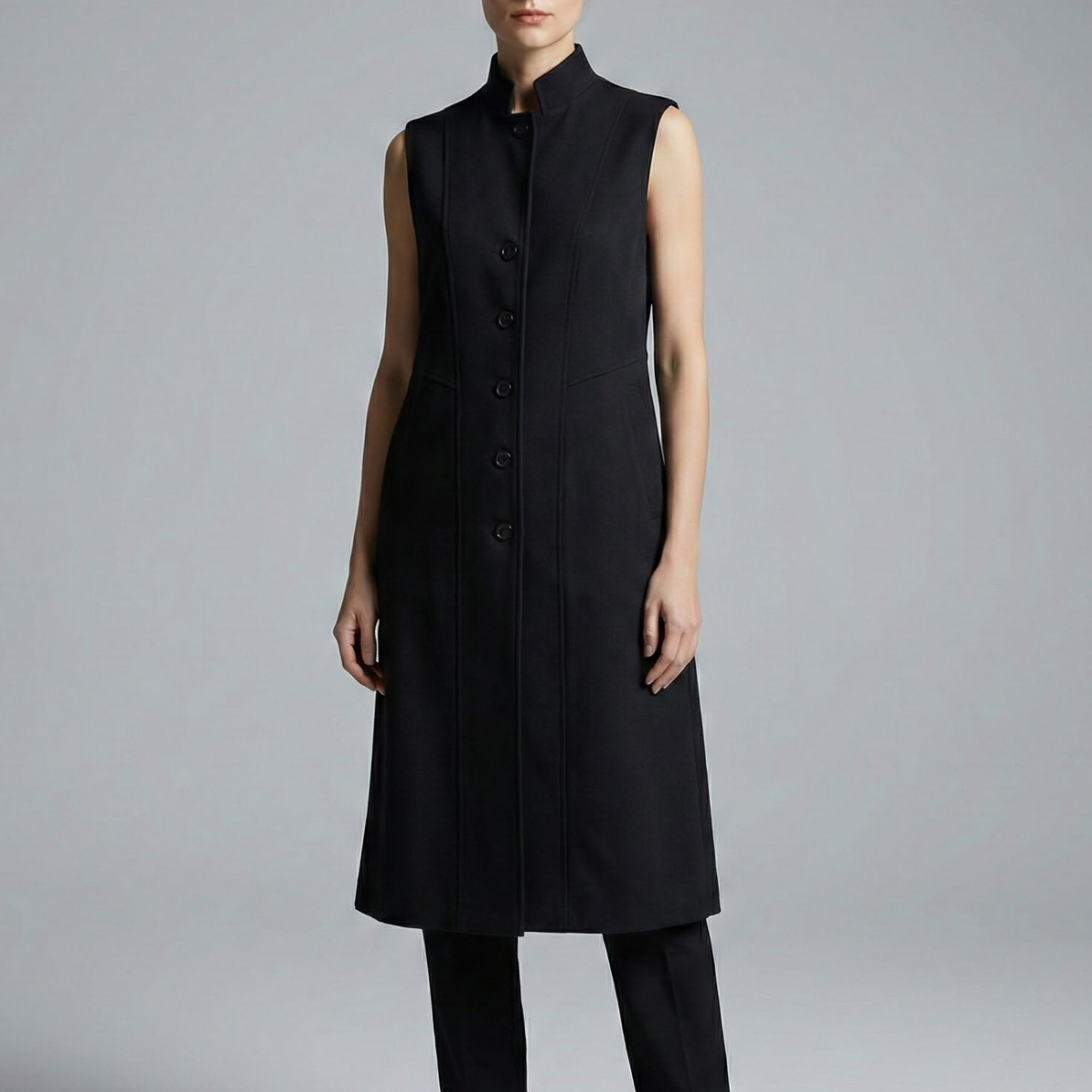 孤品马甲---中长款马甲大码百搭气质6718