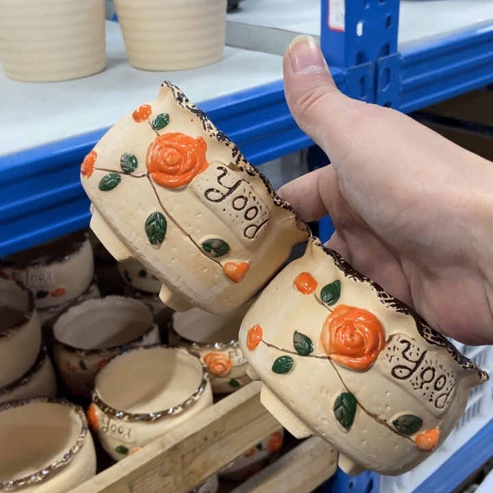 陶瓷花盆单场满9.9发10*7