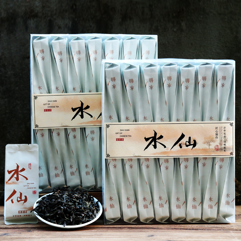 武夷山岩茶老枞水仙茶叶礼盒新茶花香正岩大红袍浓香型乌龙茶试喝