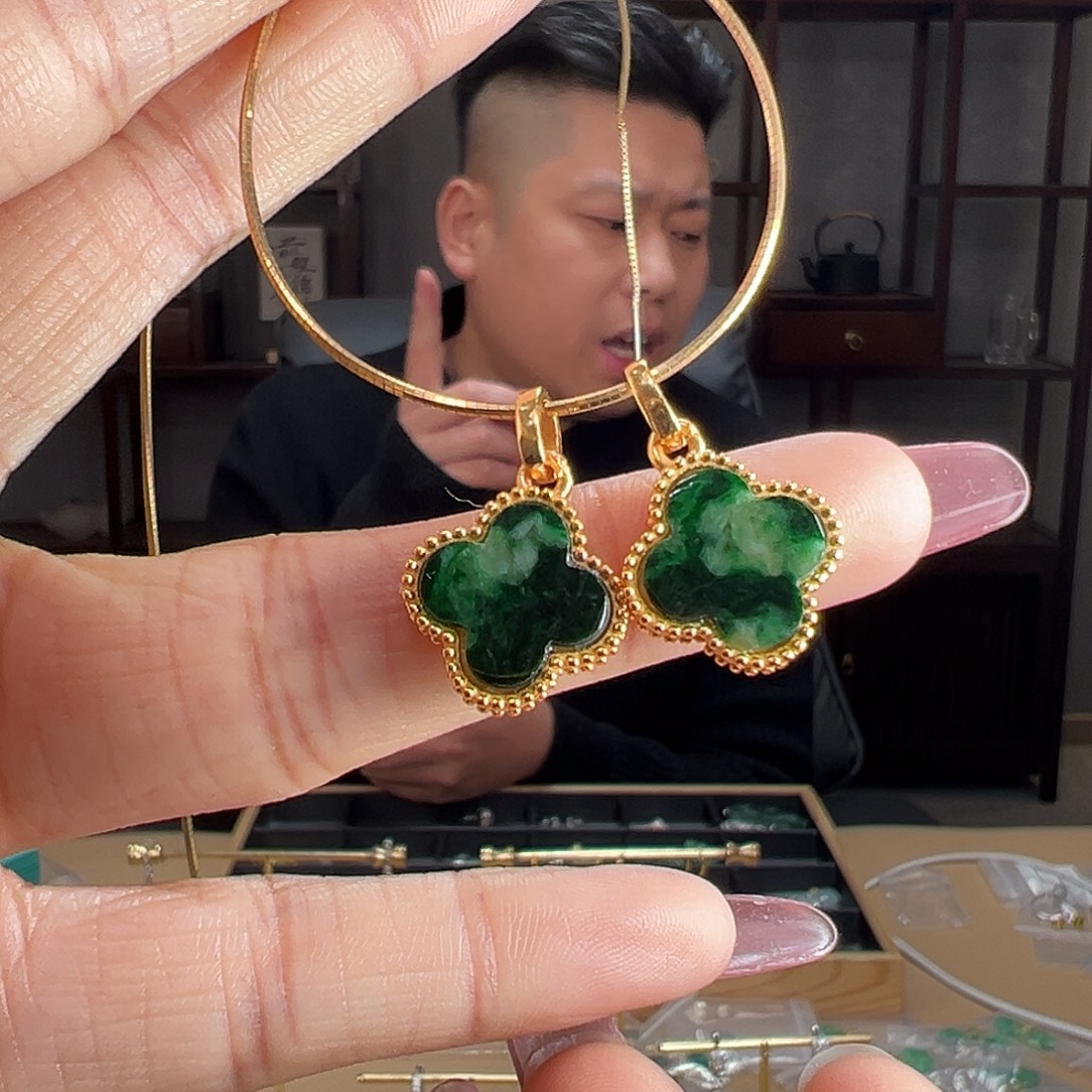 翡翠银S925镶嵌颈饰吊坠多样性发货一个