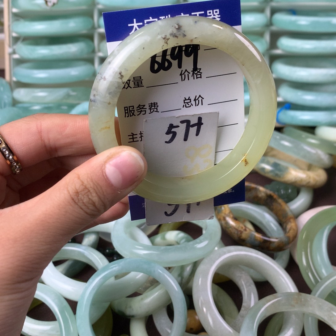 蛇纹石玉手把未镶嵌6699