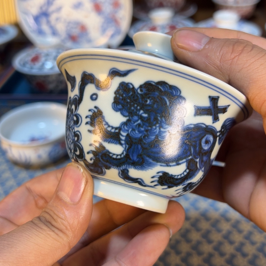 盖碗景德镇手绘陶瓷