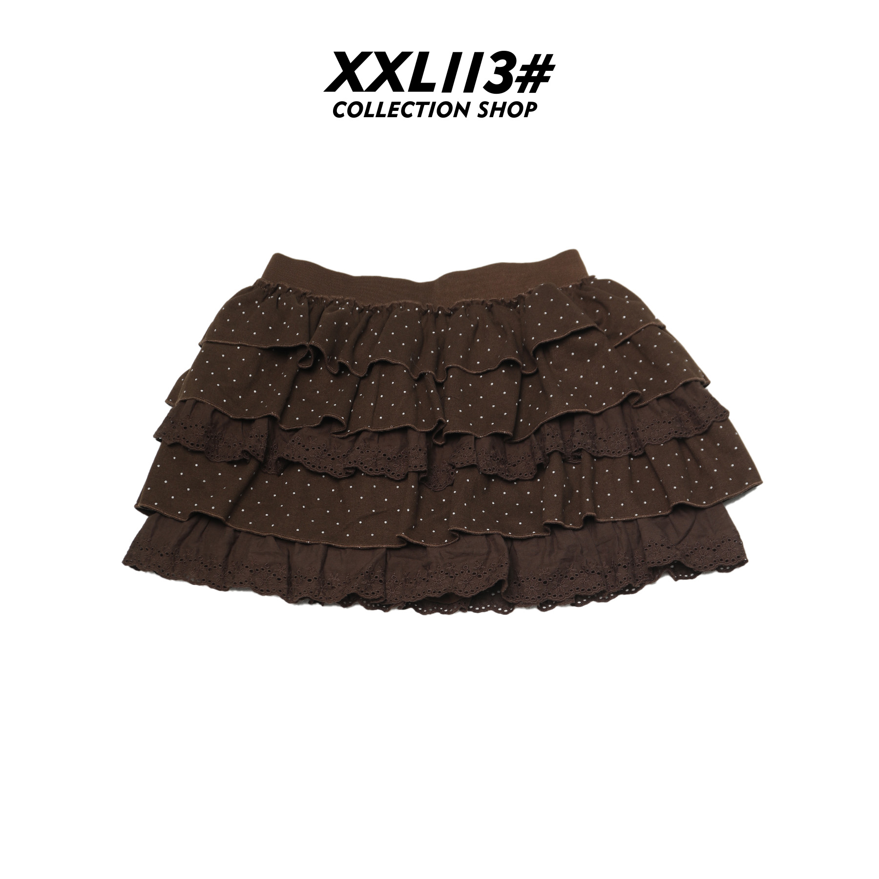 113* CENTRALIZED SHOP短裙蕾丝INS风松紧带高腰半身裙X5F13I6893