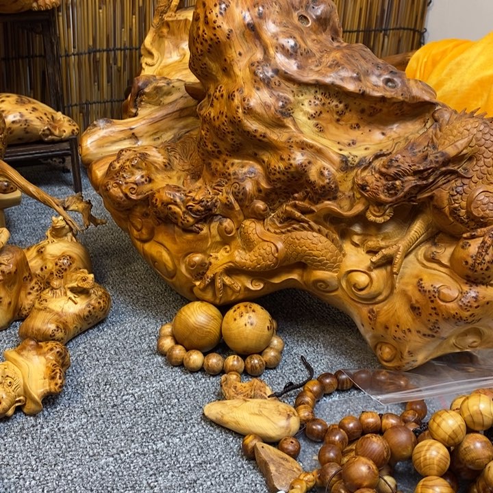 柏木6*6太行崖柏陈化爆满瘤疤苍龙教子大型材摆件