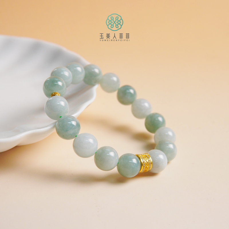 菲菲珠宝好·S925翡翠单圈圆珠手串约12mm/多样性发一
