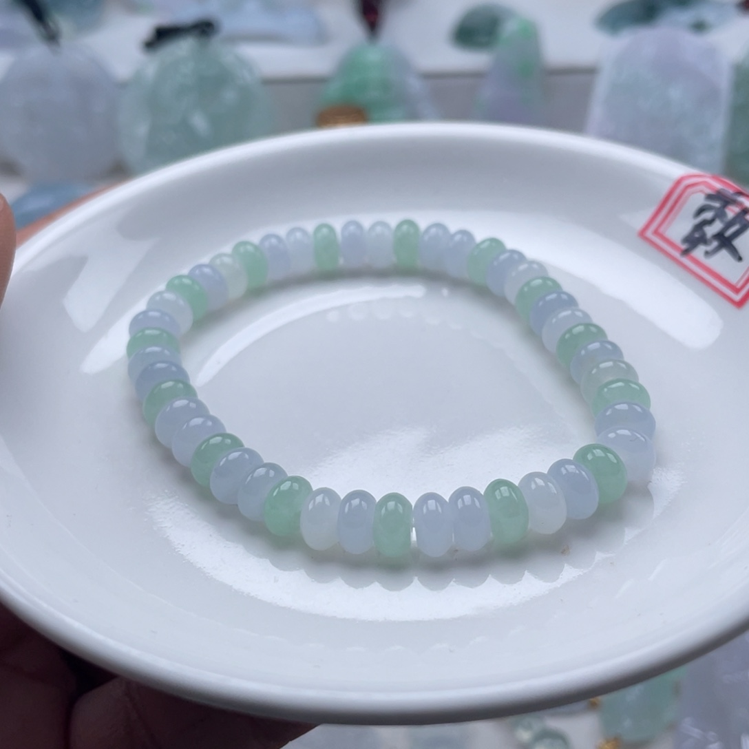 翡翠未镶嵌颈饰翡翠冰绿➕冰紫