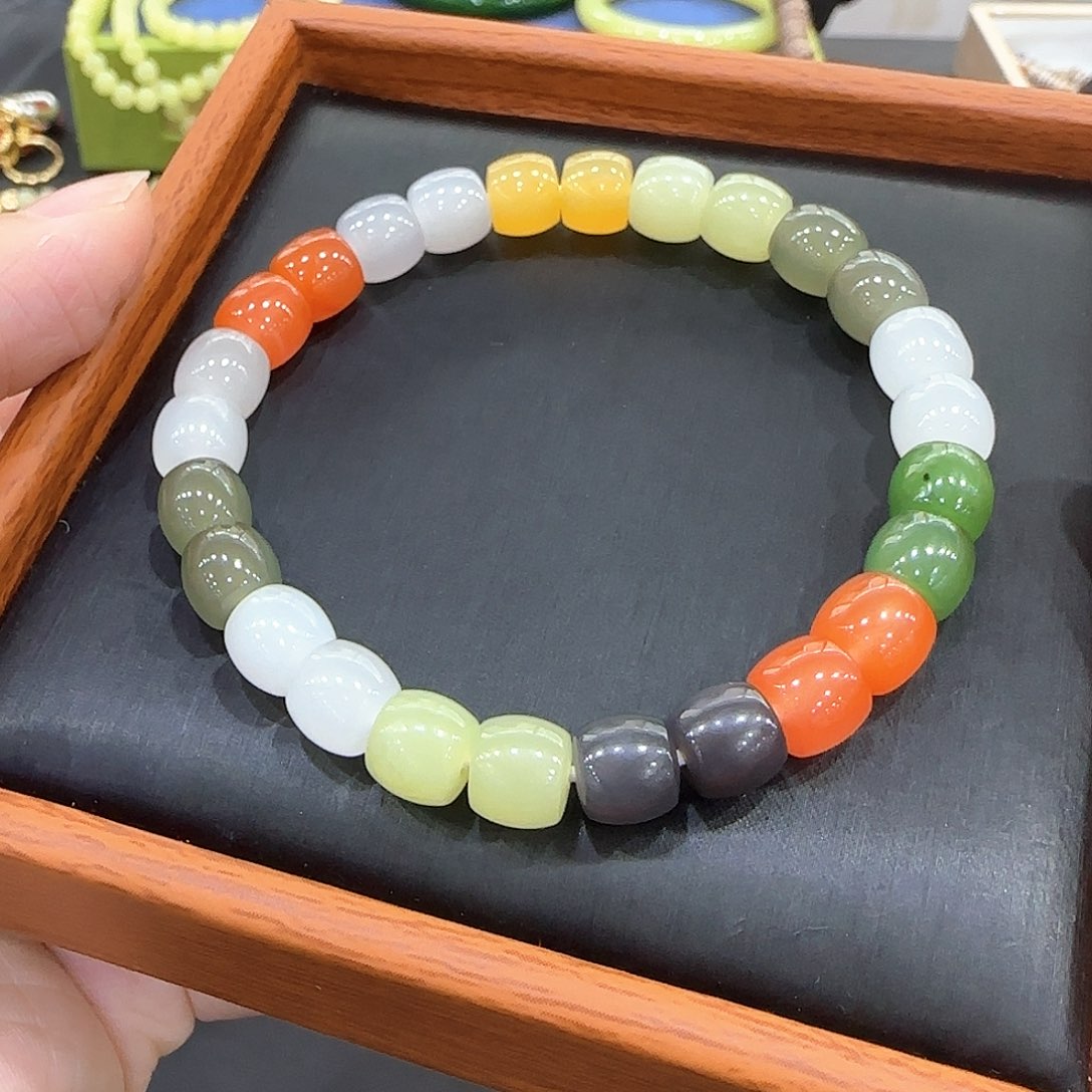 和田玉手串未镶嵌8