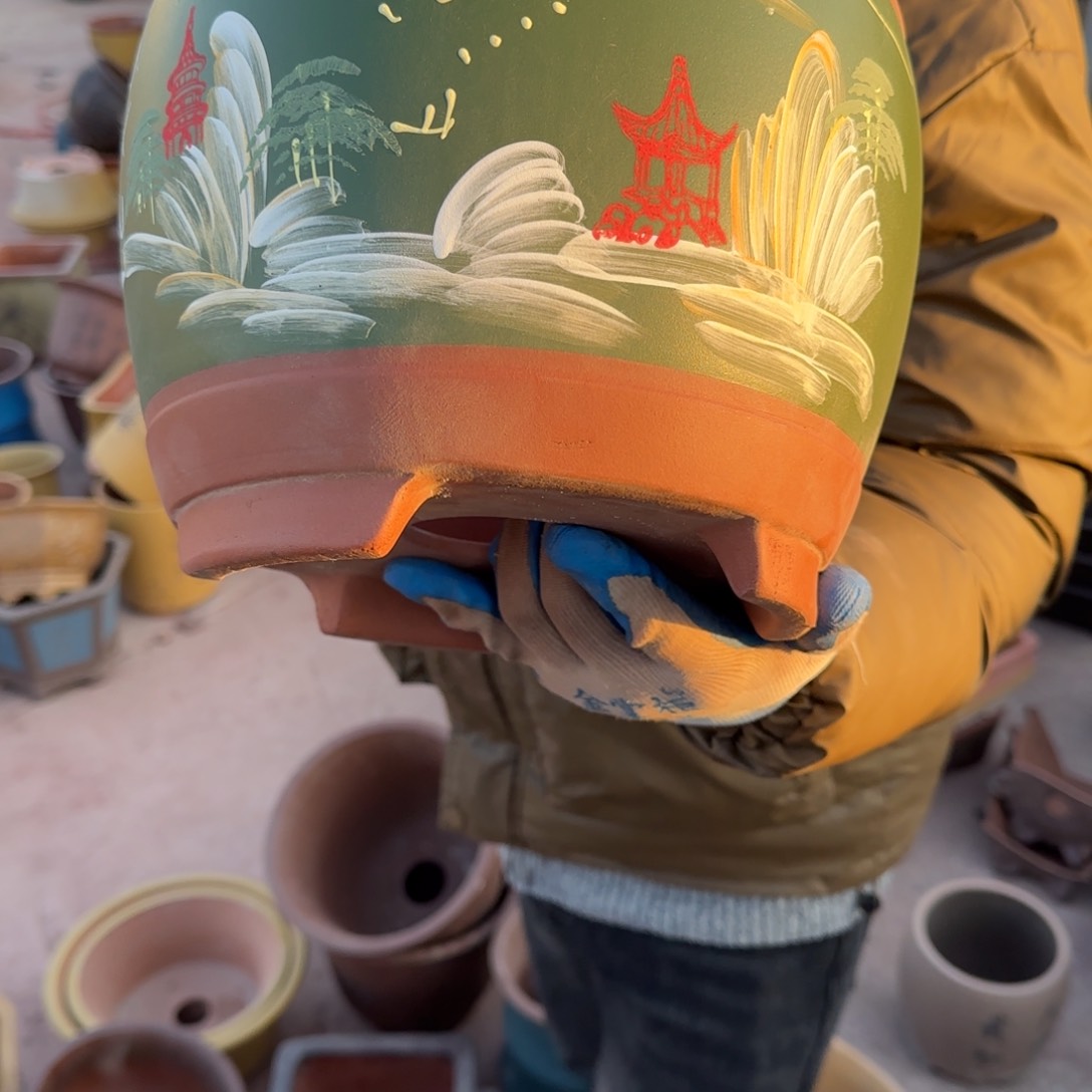 紫砂花盆口径19.17口径