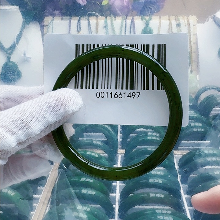 和田玉（碧玉）手镯未镶嵌59.4