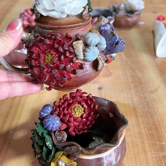 瓷片柴烧成双成对小苏柴烧柴烧