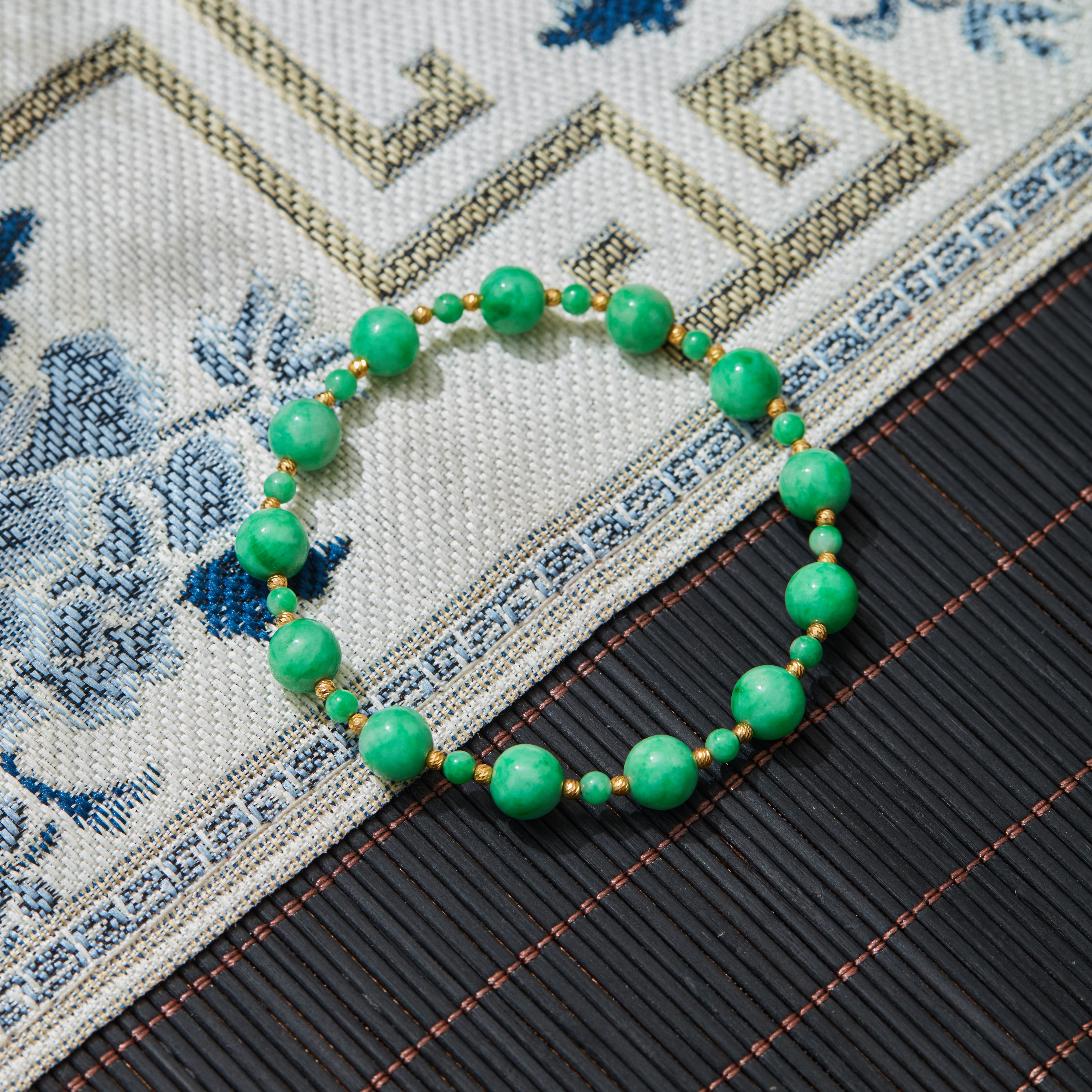 【云上雅岚】惊棠丨C84816-18k翡翠手串-多样性发一件