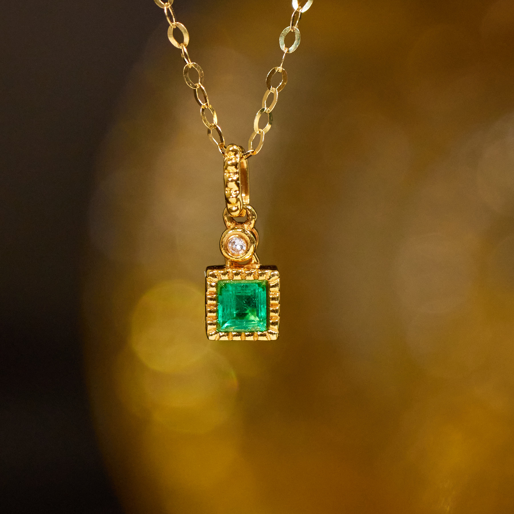 【玉峰珠宝丨安娜严选】祖母绿项链18K金【S1238】多样性发一