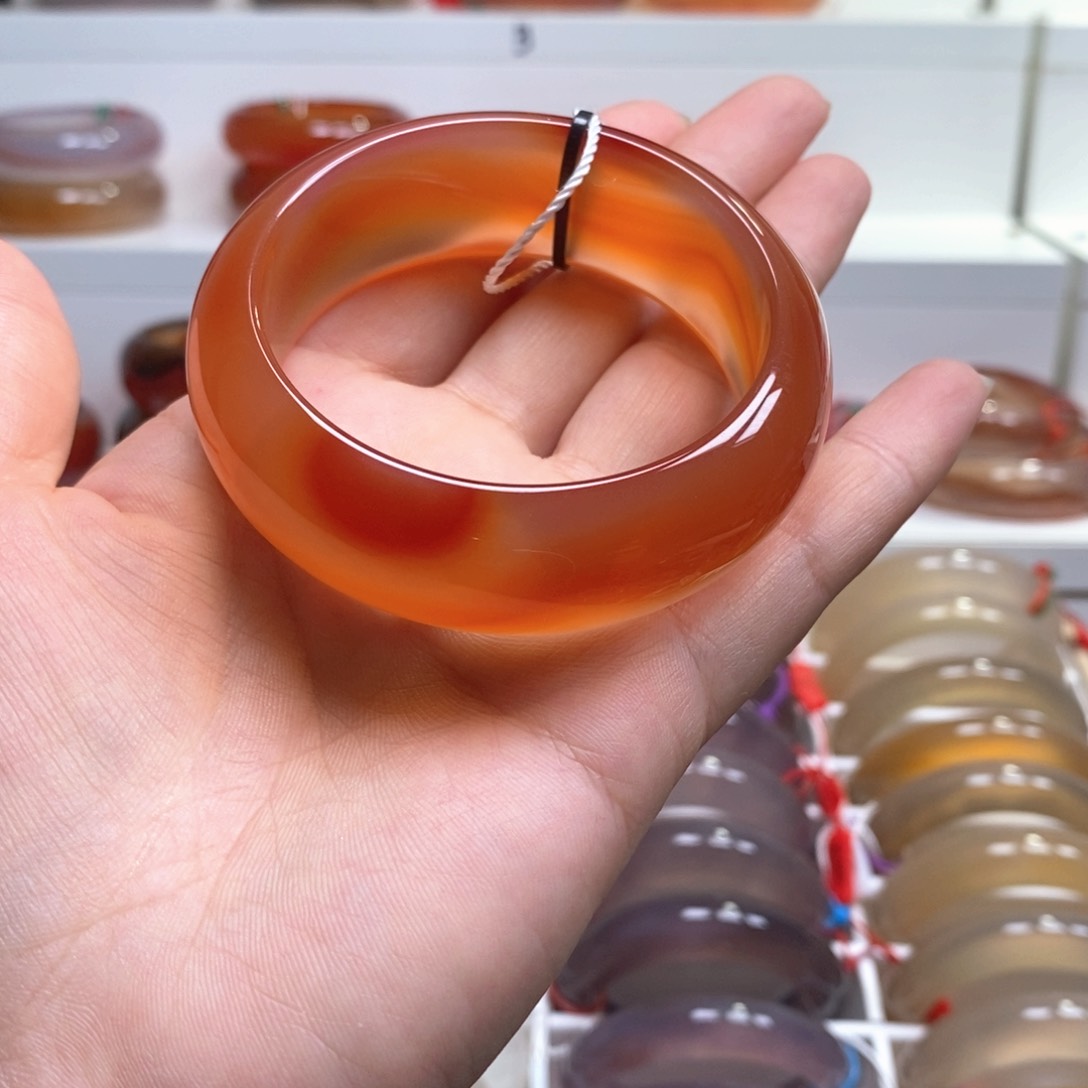 玛瑙/玉髓手镯未镶嵌野*天然纹雾