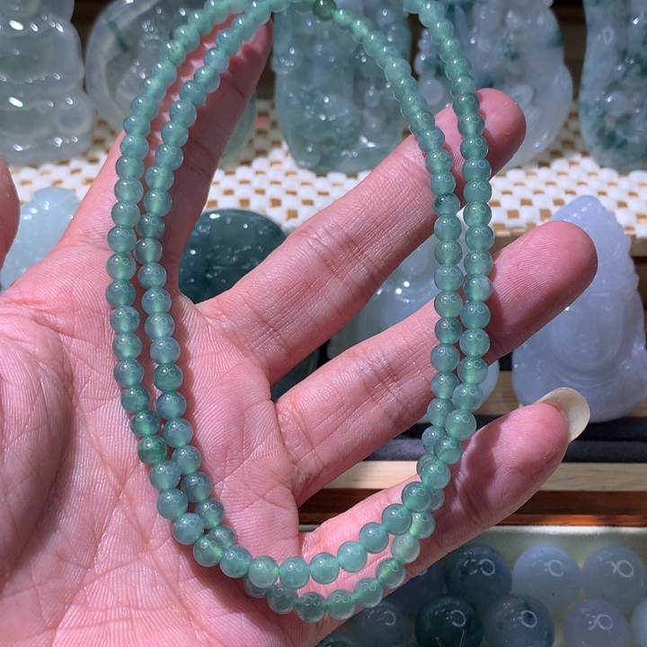 翡翠未镶嵌颈饰炸/高危 珠串