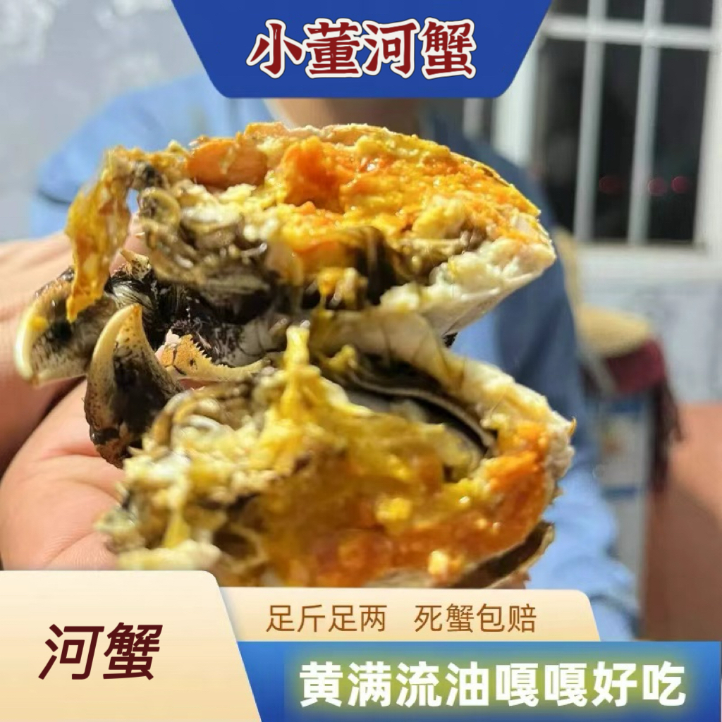 活蟹辽河蟹公母组合公蟹（3.0-2.7两）5只+母蟹（2.5-2.2两）5只