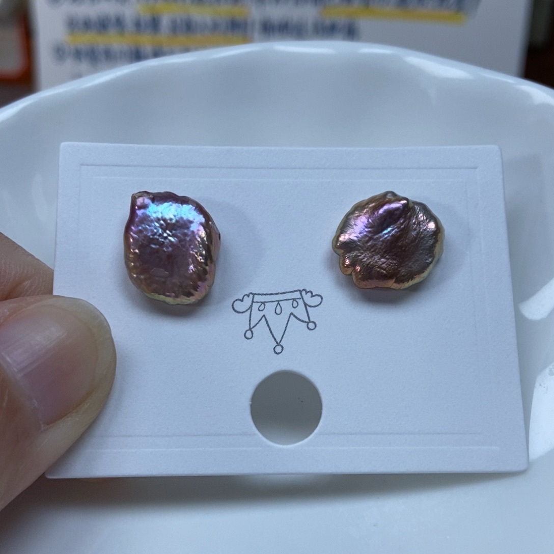 淡水珍珠耳钉银S925镶嵌福利206