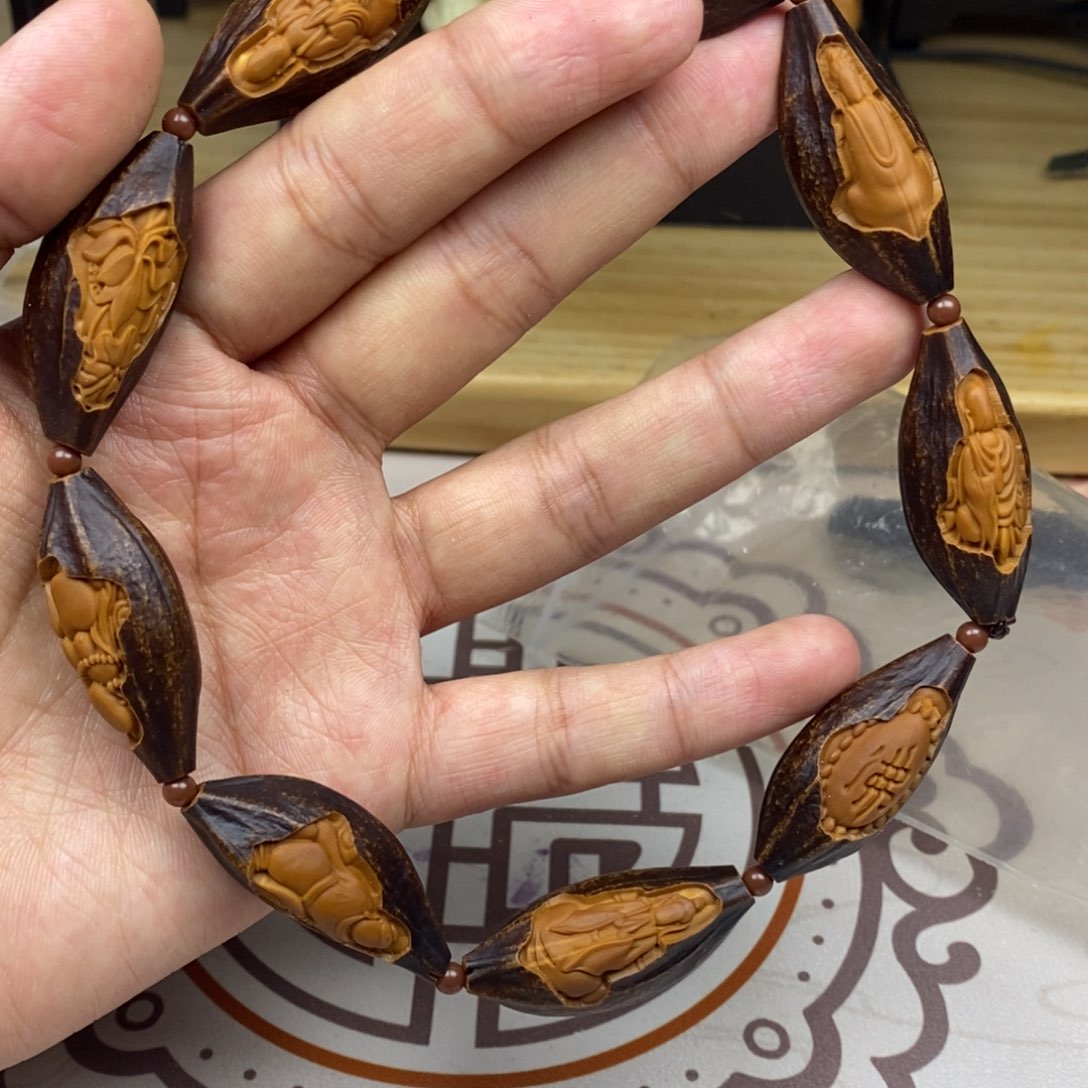 橄榄核手串/手链橄榄核雕刻工艺宇