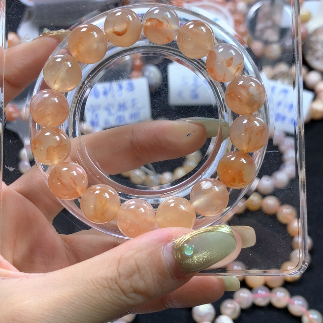 玛瑙/玉髓项圈未镶嵌卡12龙纹花瓣