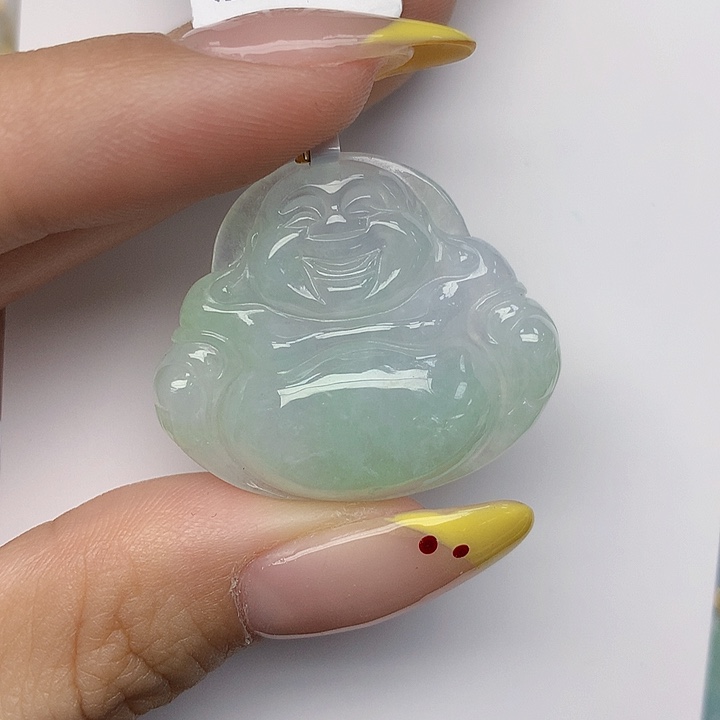 翡翠18K金镶嵌项链翡翠