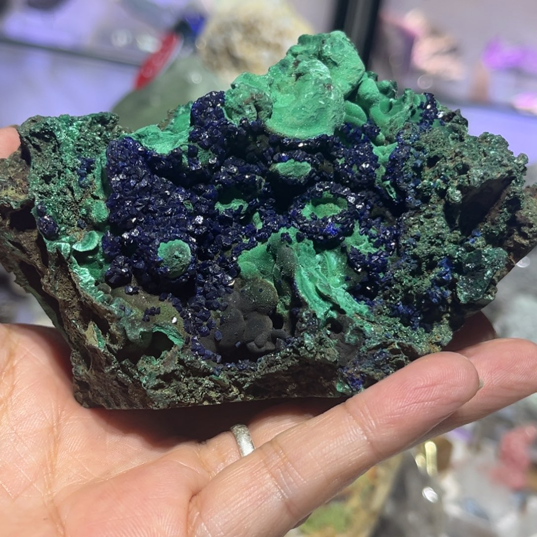 石材蓝铜孔雀石标本