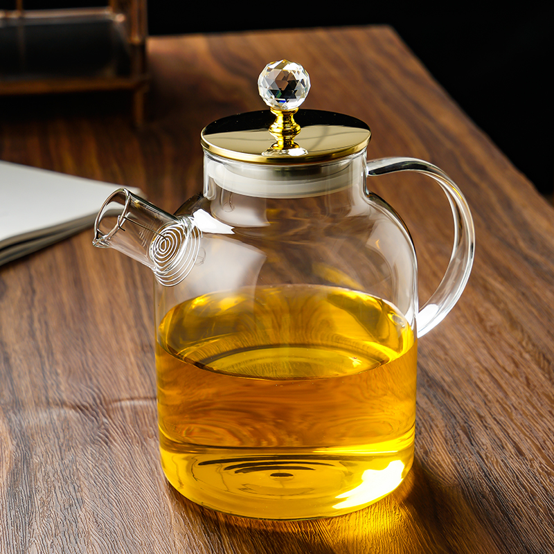 凉水壶水晶珠凉水壶高硼硅耐热烧水壶水晶珠高端耐热烧水壶凉水壶