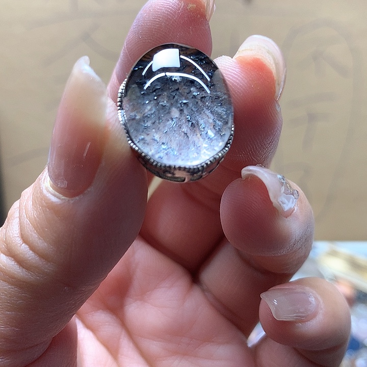 水晶水晶磨合银S925镶嵌甜*