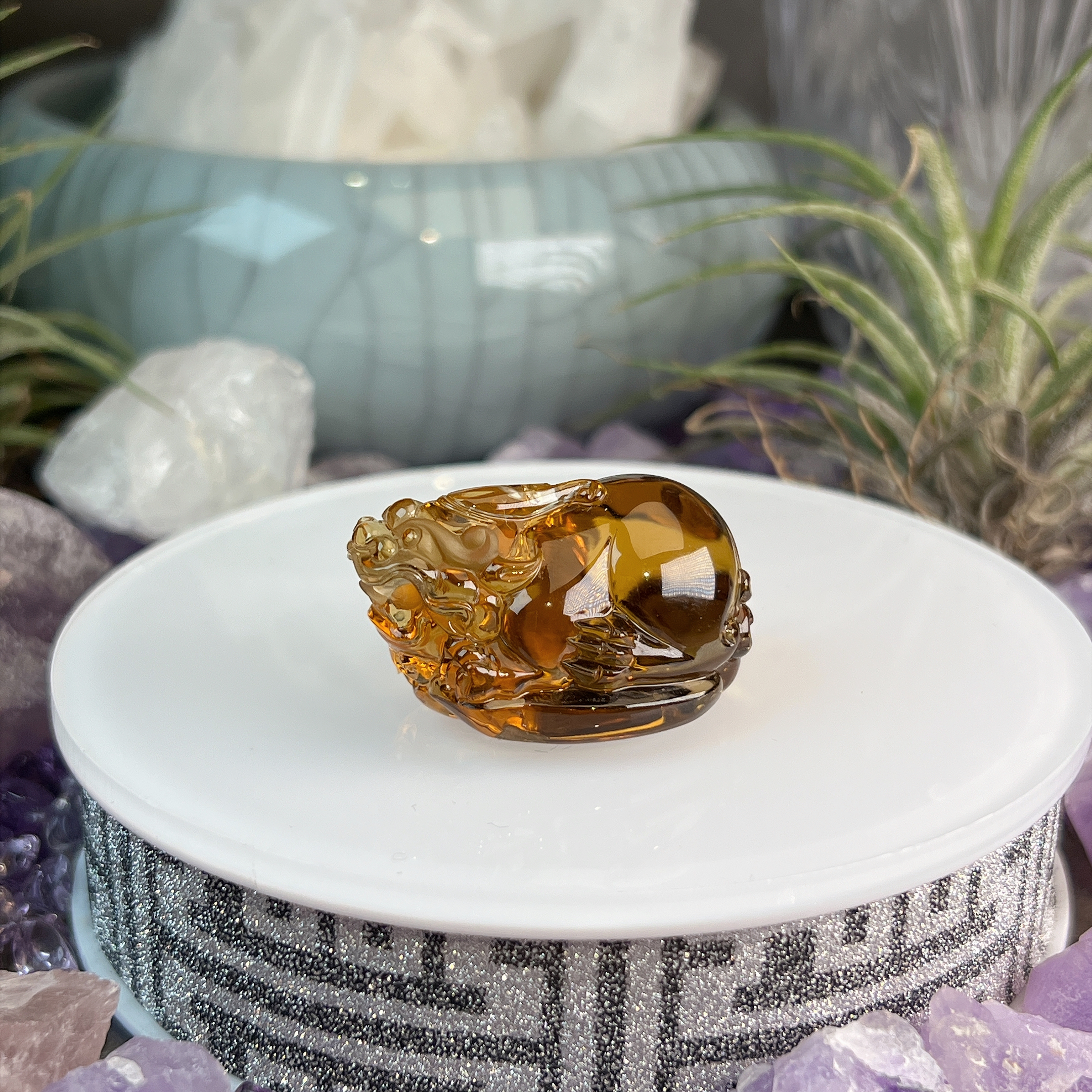 晶匠黄水晶貔貅吊坠