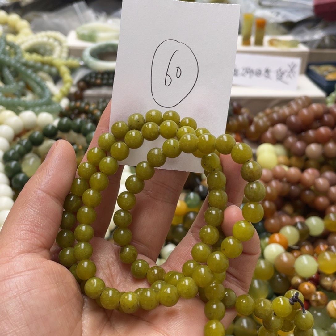 蛇纹石玉手链未镶嵌