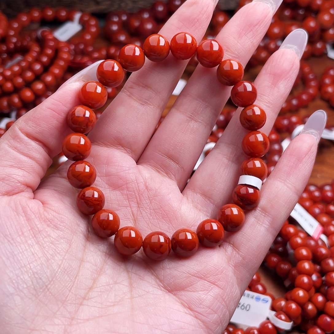 南红玛瑙未镶嵌瓦西原矿典藏9mm