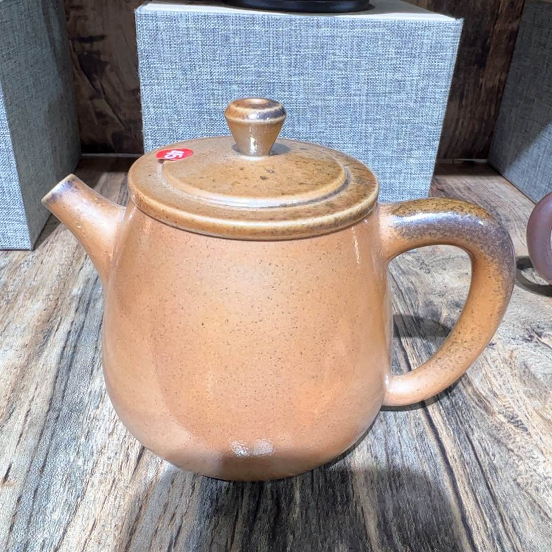 壶建水紫陶白泥柴烧壶