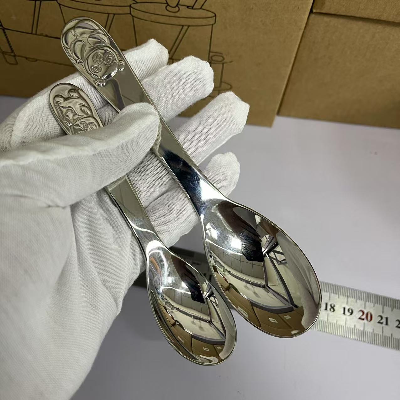 VE西餐勺可爱卡通勺子吃饭喝汤勺咖啡勺熊猫勺