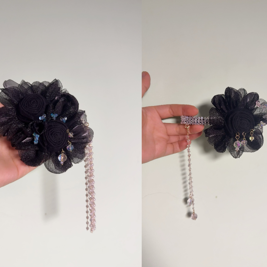 组合套装（8公分抓夹+10公分弹夹）花朵抓夹高级感轻奢发饰