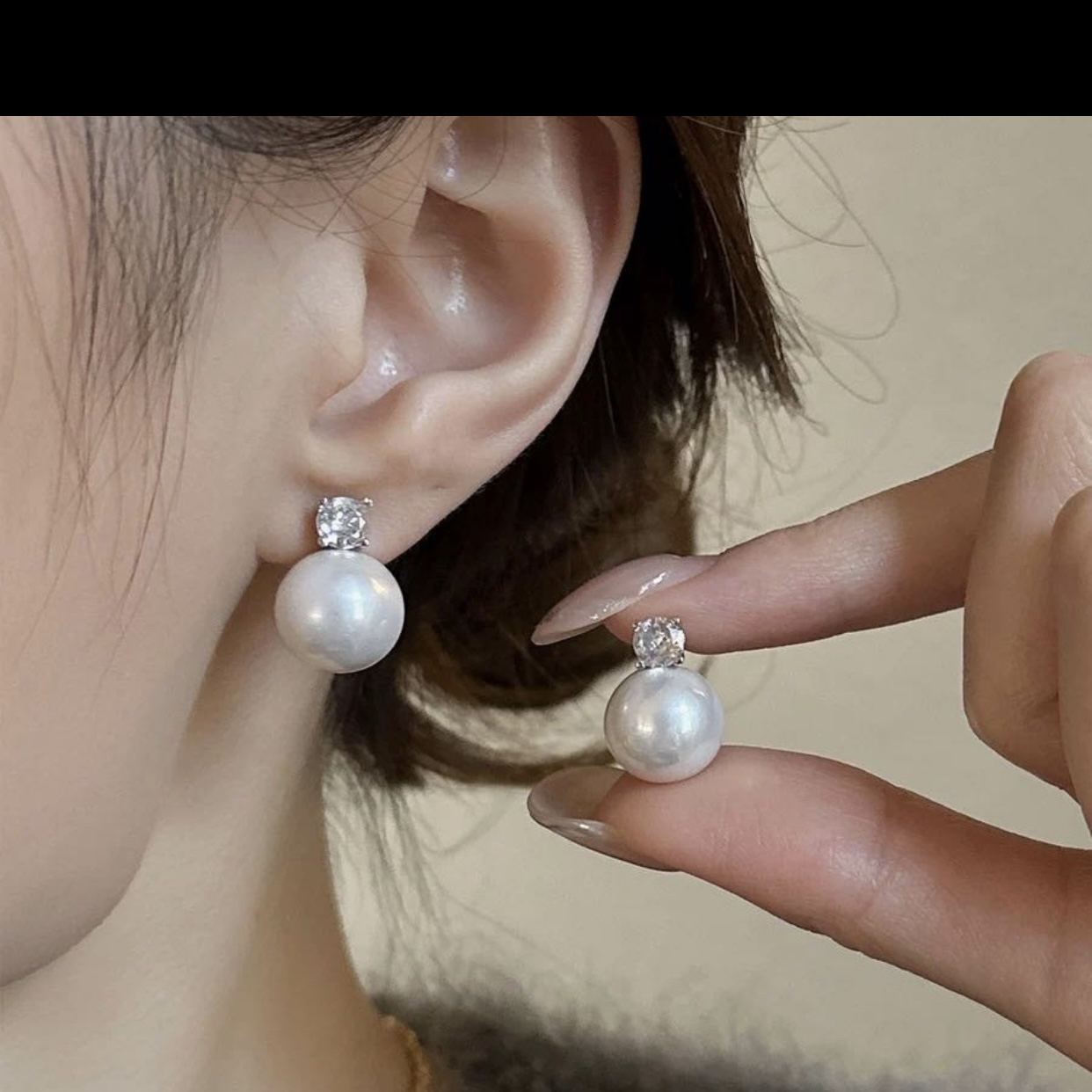 浪漫风格闪亮耳钉1019