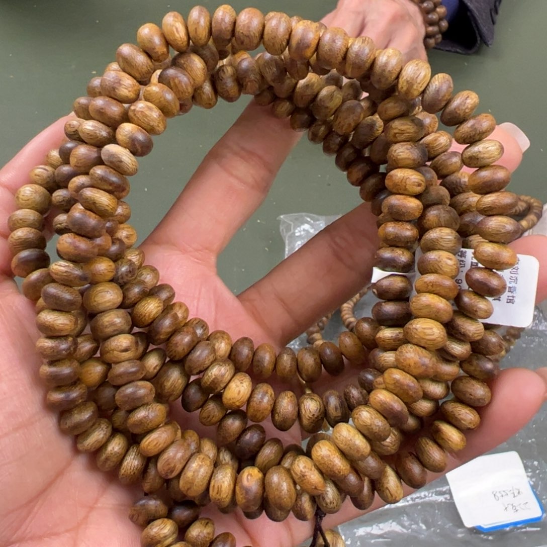 沉香手串海南老白棋树钉卡8/22g多圈多样性发一