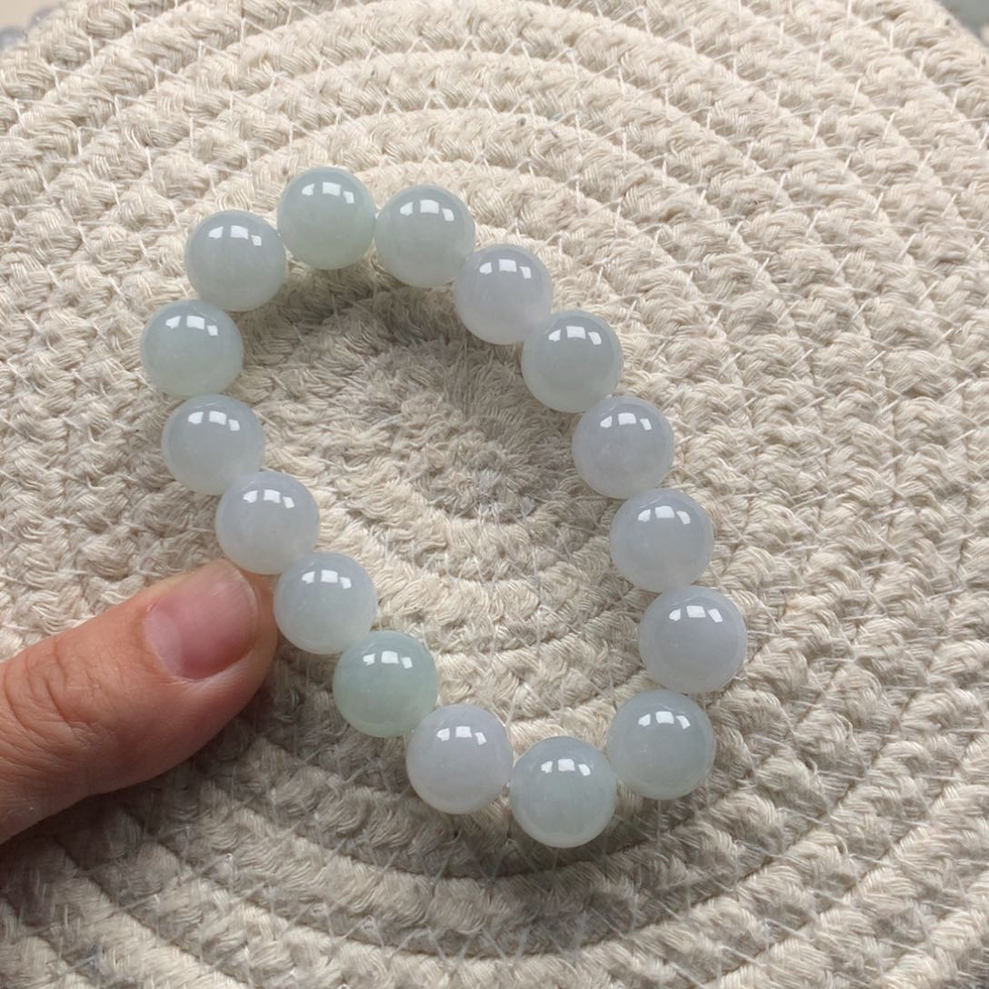 翡翠未镶嵌颈饰天然翡翠卡12手串