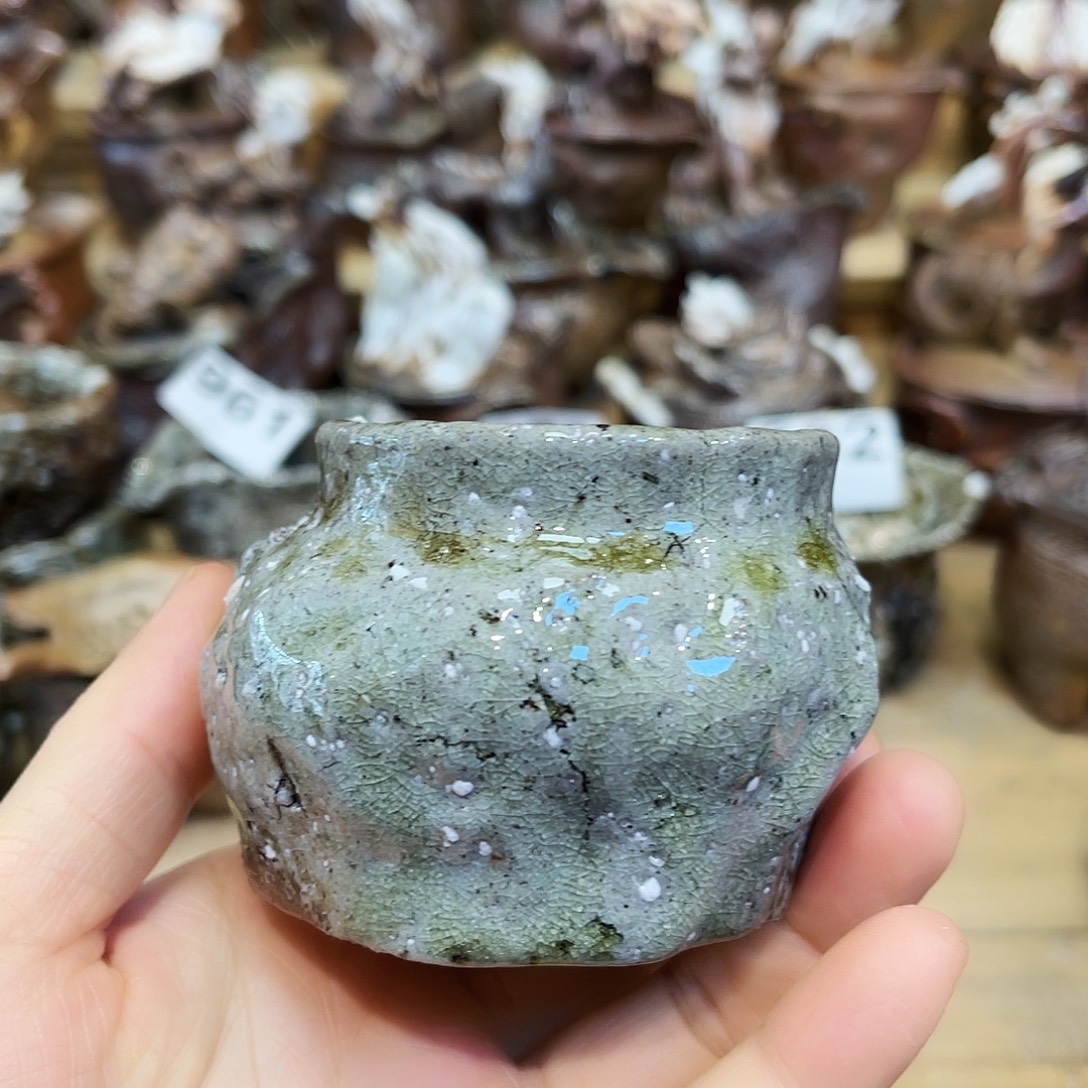 瓶柴烧粗陶手捏杯