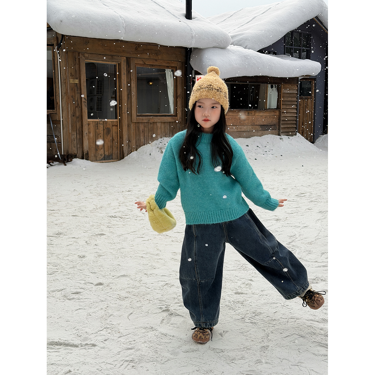 Harper kids 韩版儿童纯色软糯加厚毛衣 H25A2409119