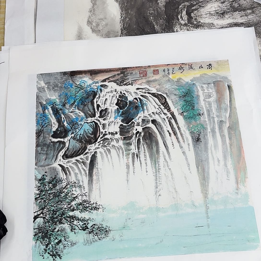 国画50斗方手绘作品