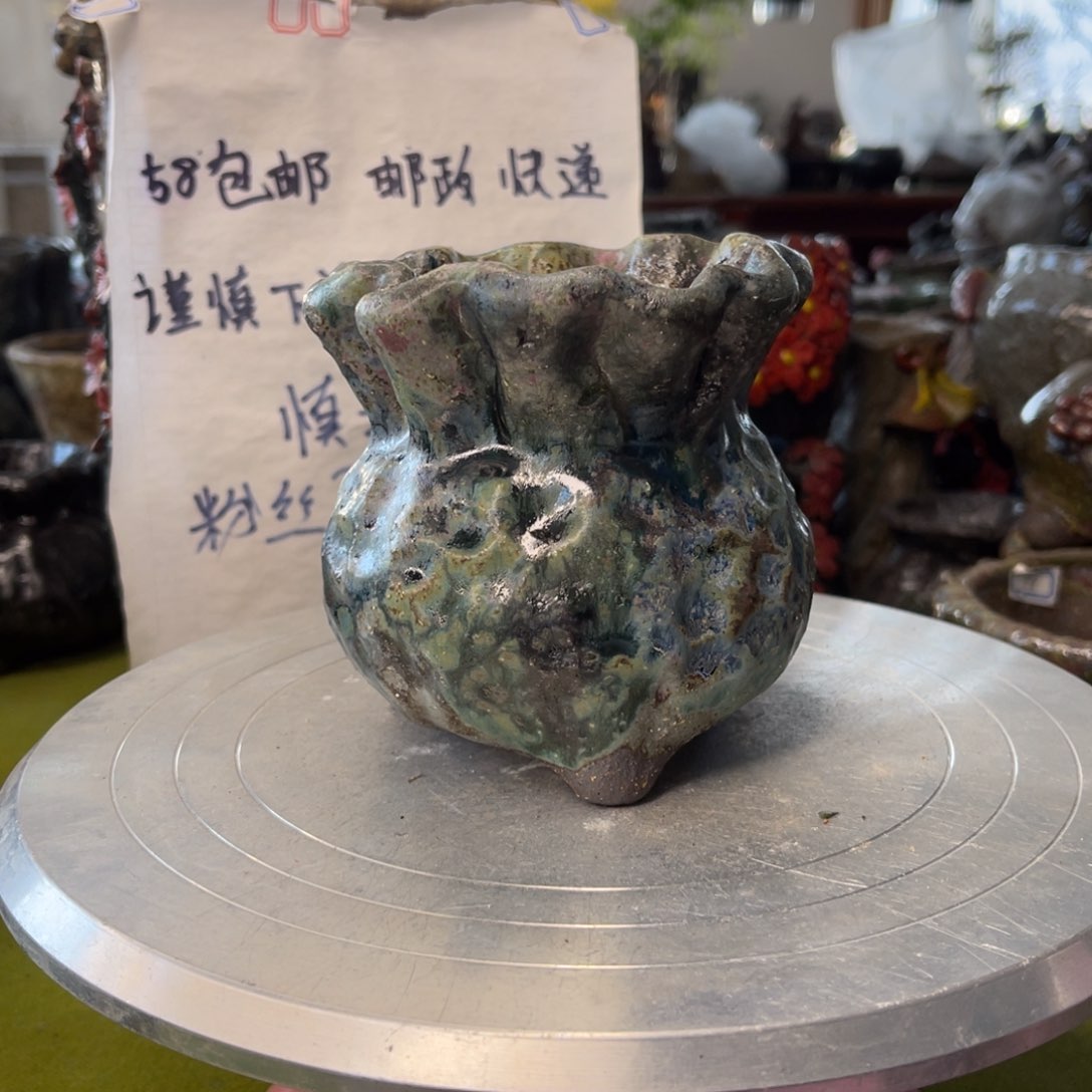 红陶粗砂陶瓷花盆