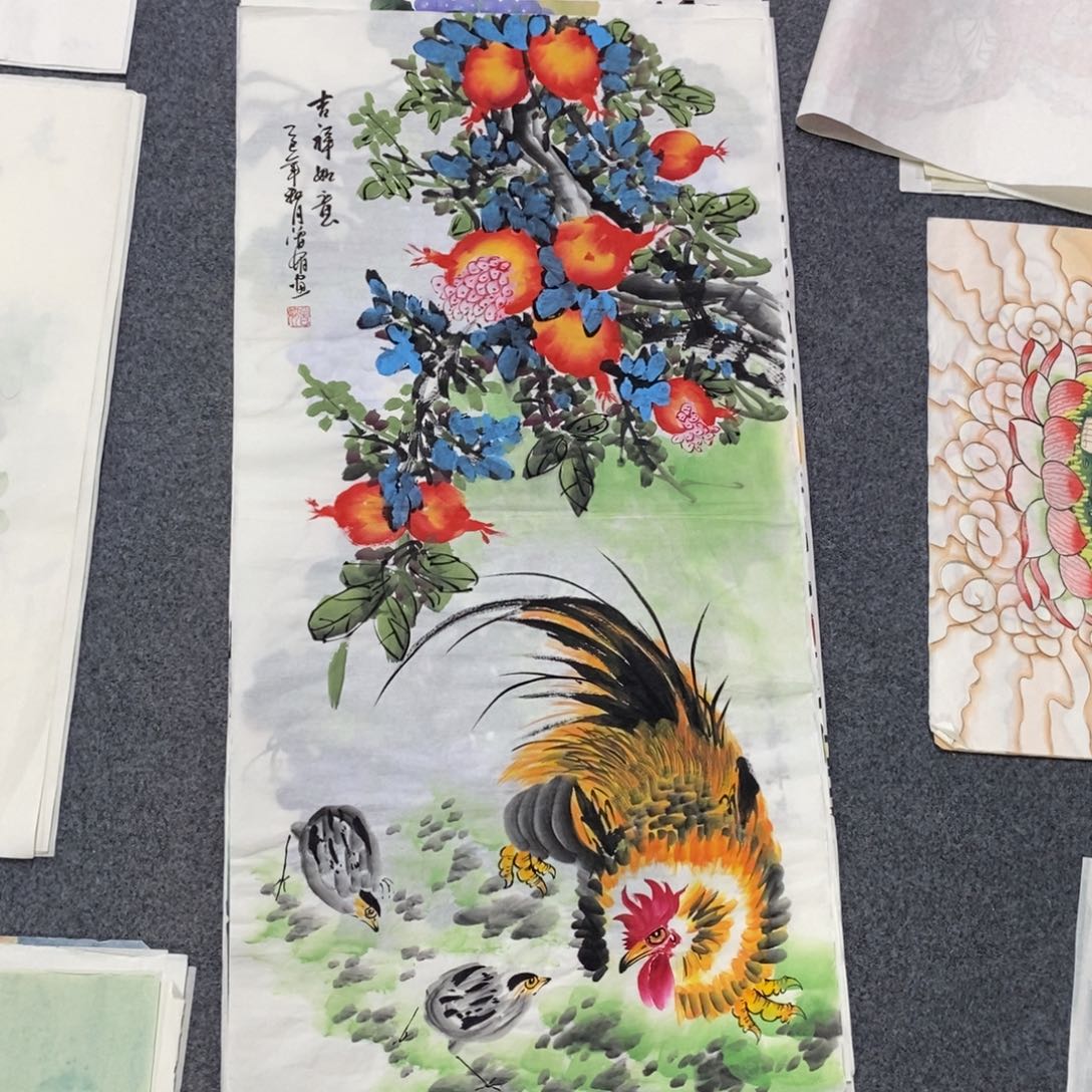 国画尺寸100×50三尺精品手绘画