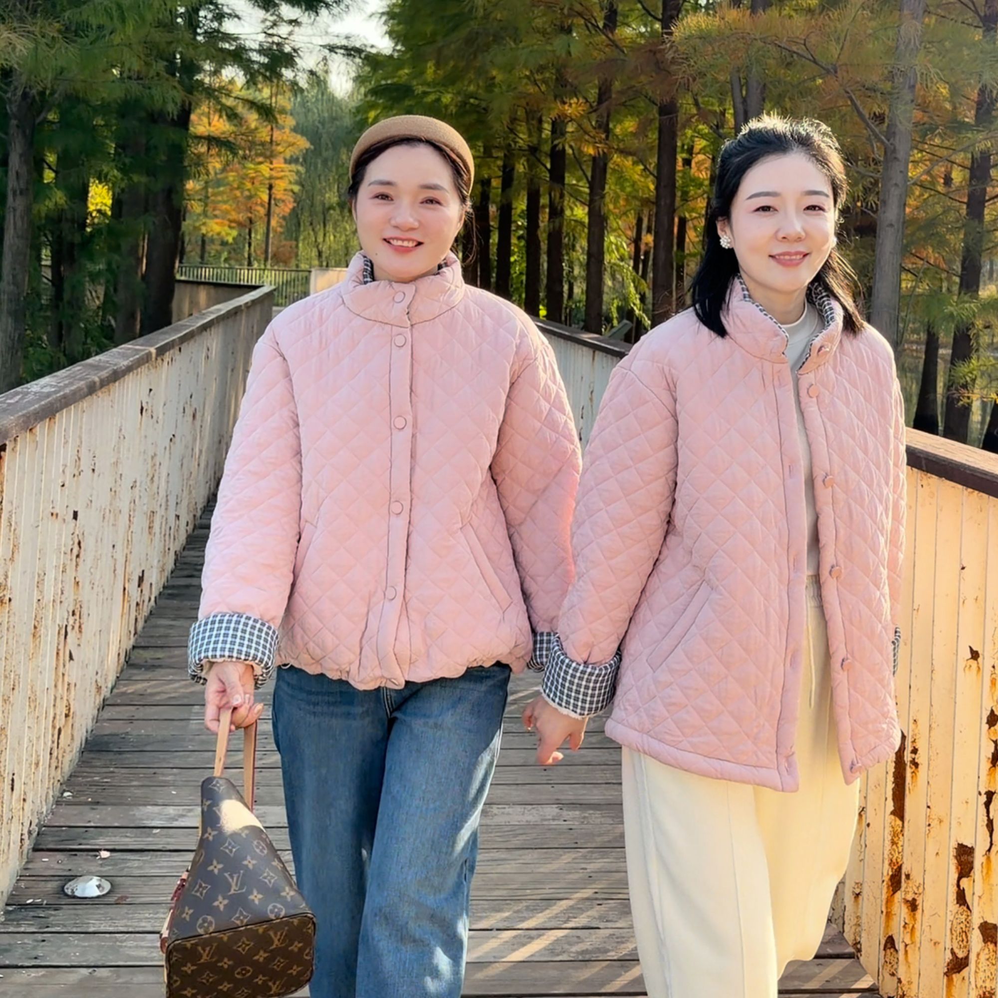 8090暖居【冬日恋人】秋冬新款韩系甜美三层加绒加厚棉服NJ-25078