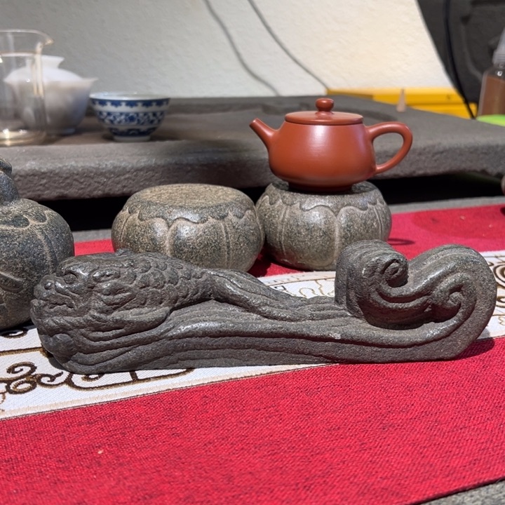 石材柒**零镇纸龙鱼青石