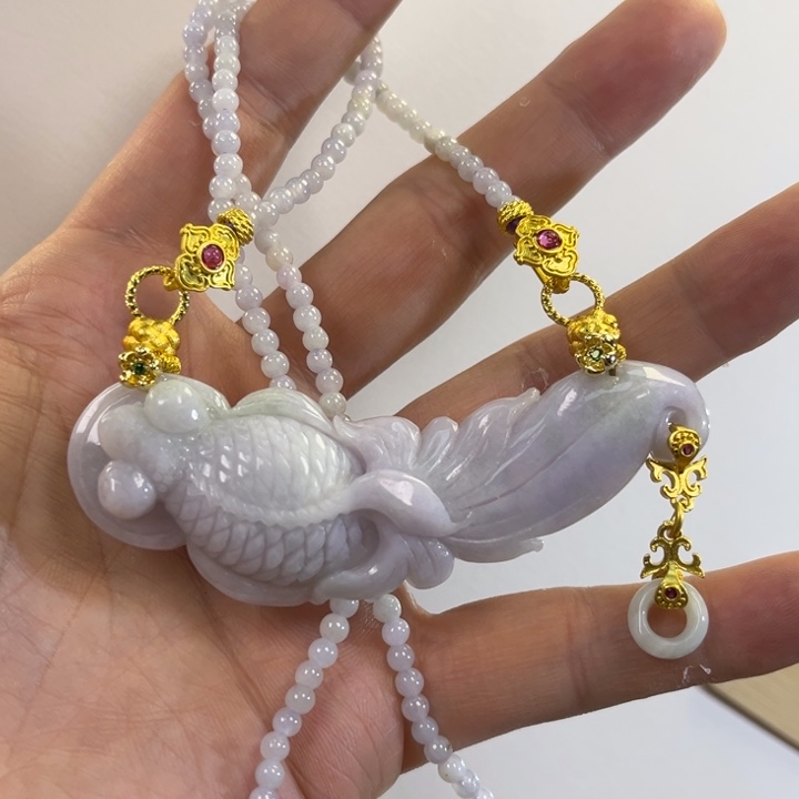 翡翠吊坠(赠链)未镶嵌代编织