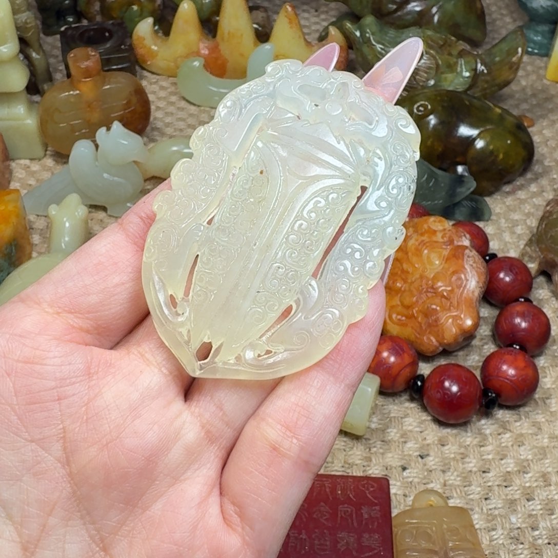 吊坠白玉菩提挂件