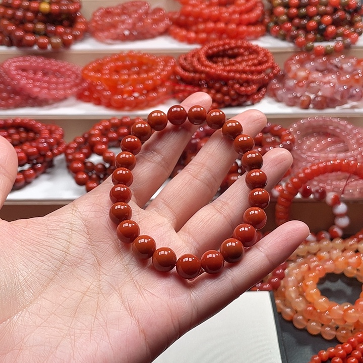 南红玛瑙未镶嵌手链