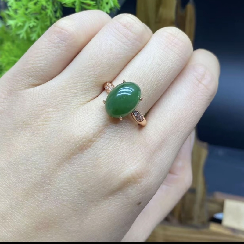 铜合金亚克力戒指 女士时尚简约精致气质素款开口可调节新中式